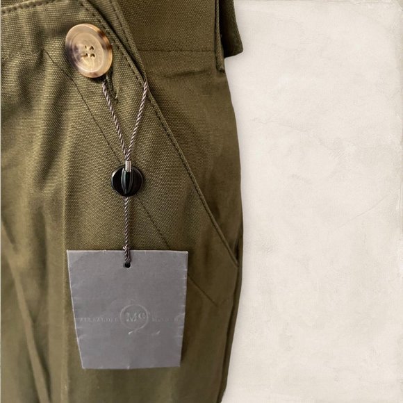 Alexander McQueen MCQ Khaki Canvas Trousers, Braces UK 4 US 0 EU 36 RRP £1075 - Picture 4 of 4